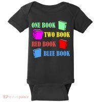 One Book Two Book Red Book Blue Book Baby Bodysuit thumb 0