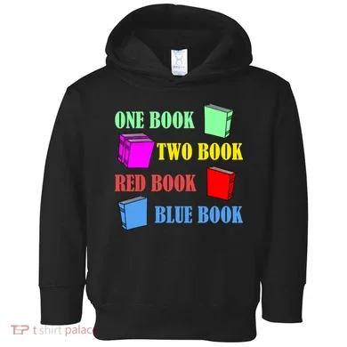 One Book Two Book Red Book Blue Book Toddler Hoodie
