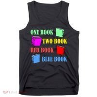 One Book Two Book Red Book Blue Book Tank Top thumb 0