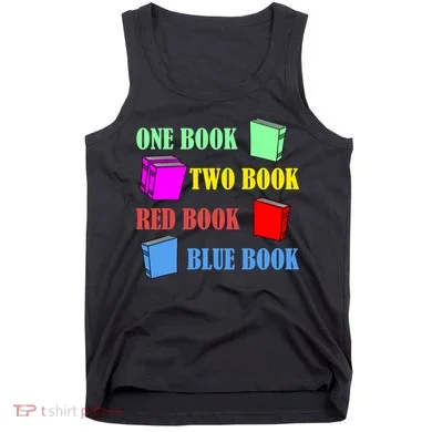 One Book Two Book Red Book Blue Book Tank Top
