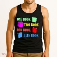 One Book Two Book Red Book Blue Book Tank Top thumb 3