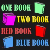 One Book Two Book Red Book Blue Book Tank Top thumb 6