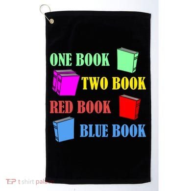 One Book Two Book Red Book Blue Book Golf Towel