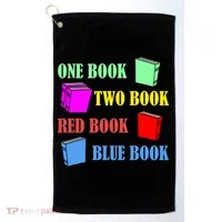One Book Two Book Red Book Blue Book Golf Towel thumb 0