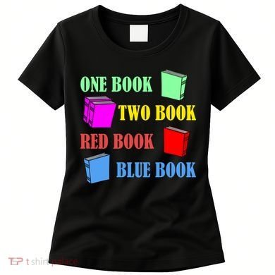 One Book Two Book Red Book Blue Book Women's T-Shirt