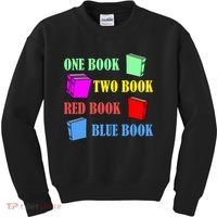 One Book Two Book Red Book Blue Book Kids Sweatshirt thumb 0