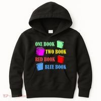 One Book Two Book Red Book Blue Book Kids Hoodie thumb 0