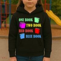 One Book Two Book Red Book Blue Book Kids Hoodie thumb 3