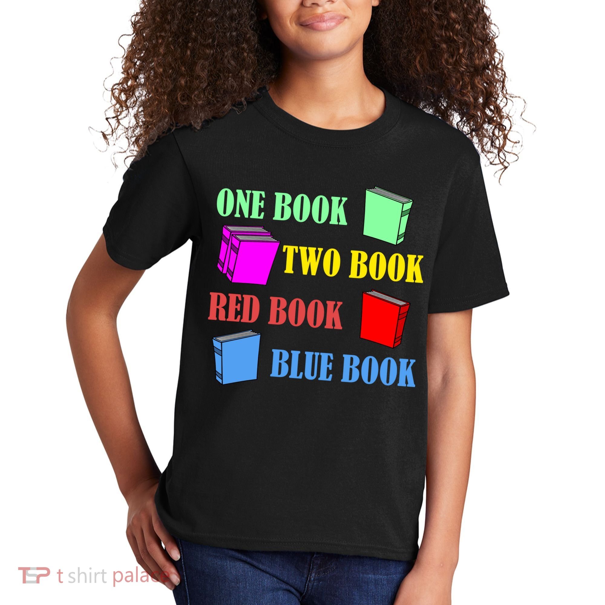 One Book Two Book Red Book Blue Book Kids T-Shirt