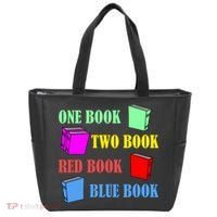One Book Two Book Red Book Blue Book Tote Bag thumb 0