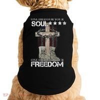 One Died For Your Soul And Freedom Doggie Tank thumb 0