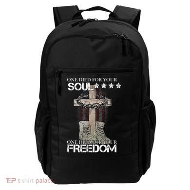 One Died For Your Soul And Freedom Backpack