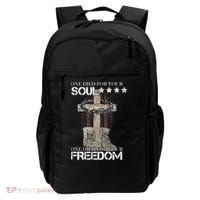 One Died For Your Soul And Freedom Backpack thumb 0