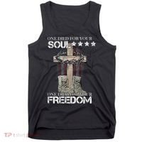 One Died For Your Soul And Freedom Tank Top thumb 0