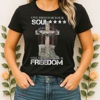 One Died For Your Soul And Freedom Women's T-Shirt thumb 2