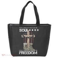 One Died For Your Soul And Freedom Tote Bag thumb 0