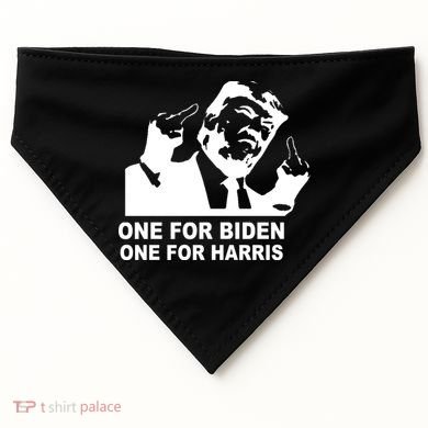 One For Biden One For Harris Pro Trump USA-Made Doggie Bandana