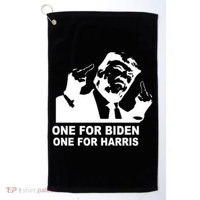 One For Biden One For Harris Pro Trump Golf Towel