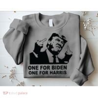 One For Biden One For Harris Pro Trump Sweatshirt thumb 2