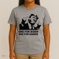 One For Biden One For Harris Pro Trump T-Shirt thumb 4