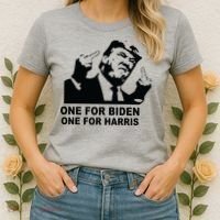 One For Biden One For Harris Pro Trump Women's T-Shirt thumb 2