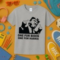 One For Biden One For Harris Pro Trump Kids T-Shirt thumb 3