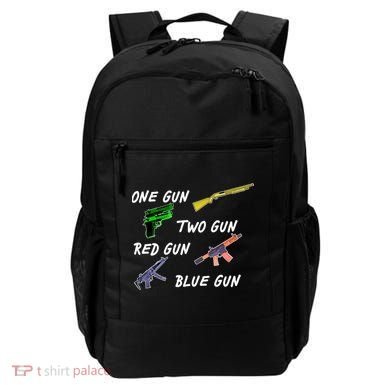 One Gun Two Gun Red Gun Blue Gun Backpack