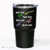 One Gun Two Gun Red Gun Blue Gun Tumbler thumb 0