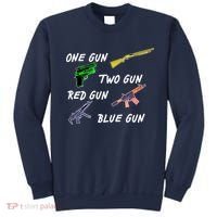 One Gun Two Gun Red Gun Blue Gun Sweatshirt thumb 0
