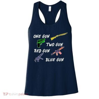 One Gun Two Gun Red Gun Blue Gun Women's Tank Top