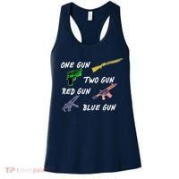 One Gun Two Gun Red Gun Blue Gun Women's Tank Top thumb 0