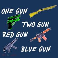 One Gun Two Gun Red Gun Blue Gun Women's Tank Top thumb 5