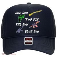 One Gun Two Gun Red Gun Blue Gun Hat thumb 0