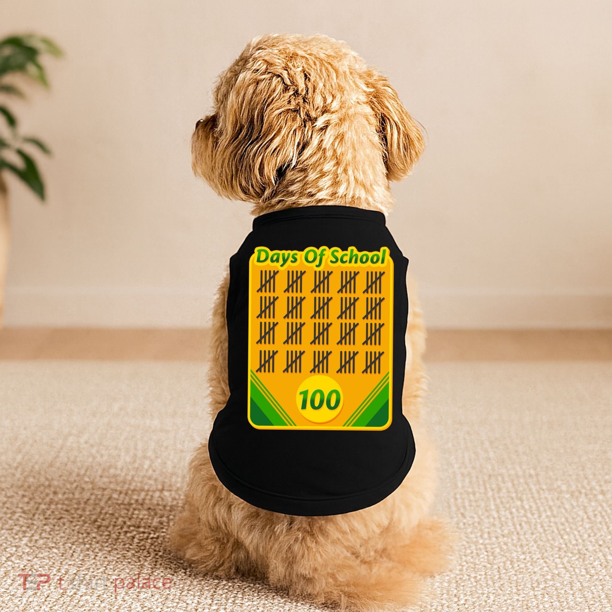 One Hundred Days Of School Crayons Doggie Tank