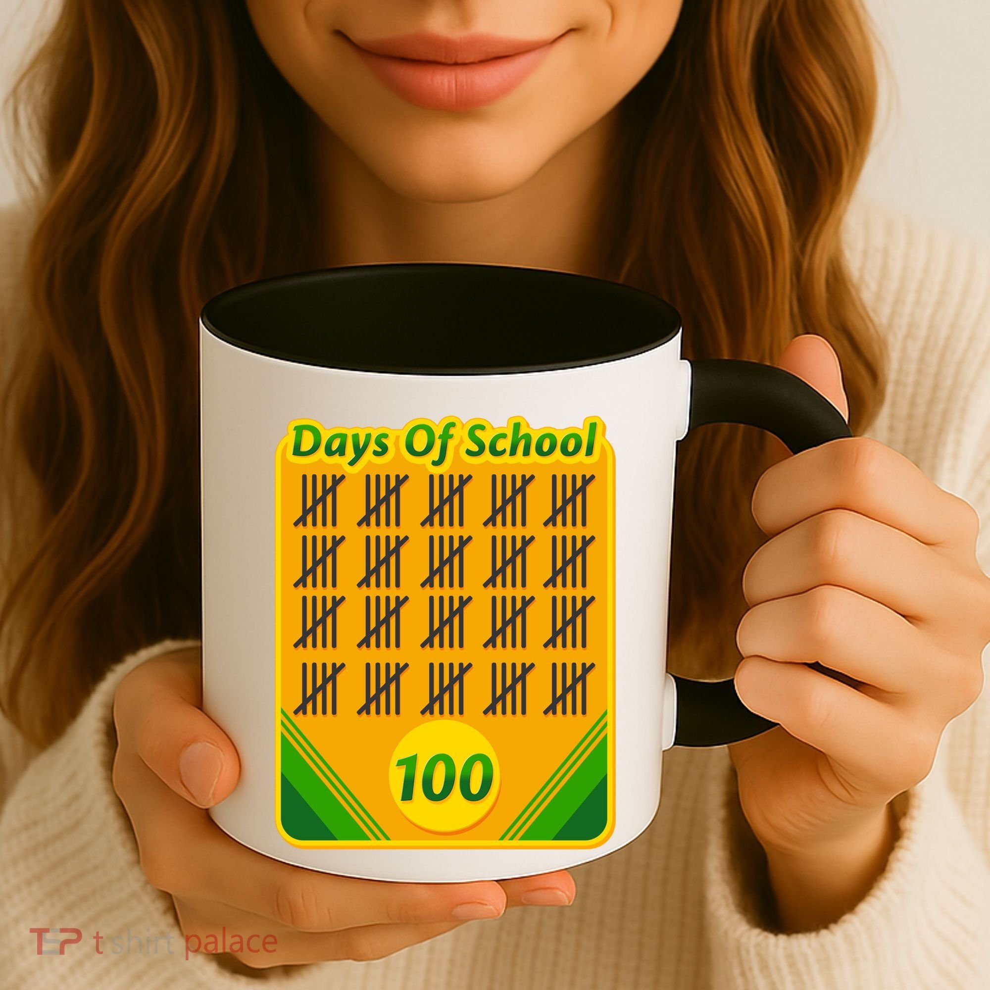 One Hundred Days Of School Crayons Coffee Mug
