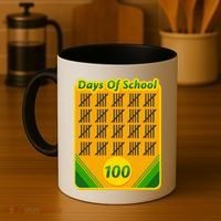 One Hundred Days Of School Crayons Coffee Mug thumb 4