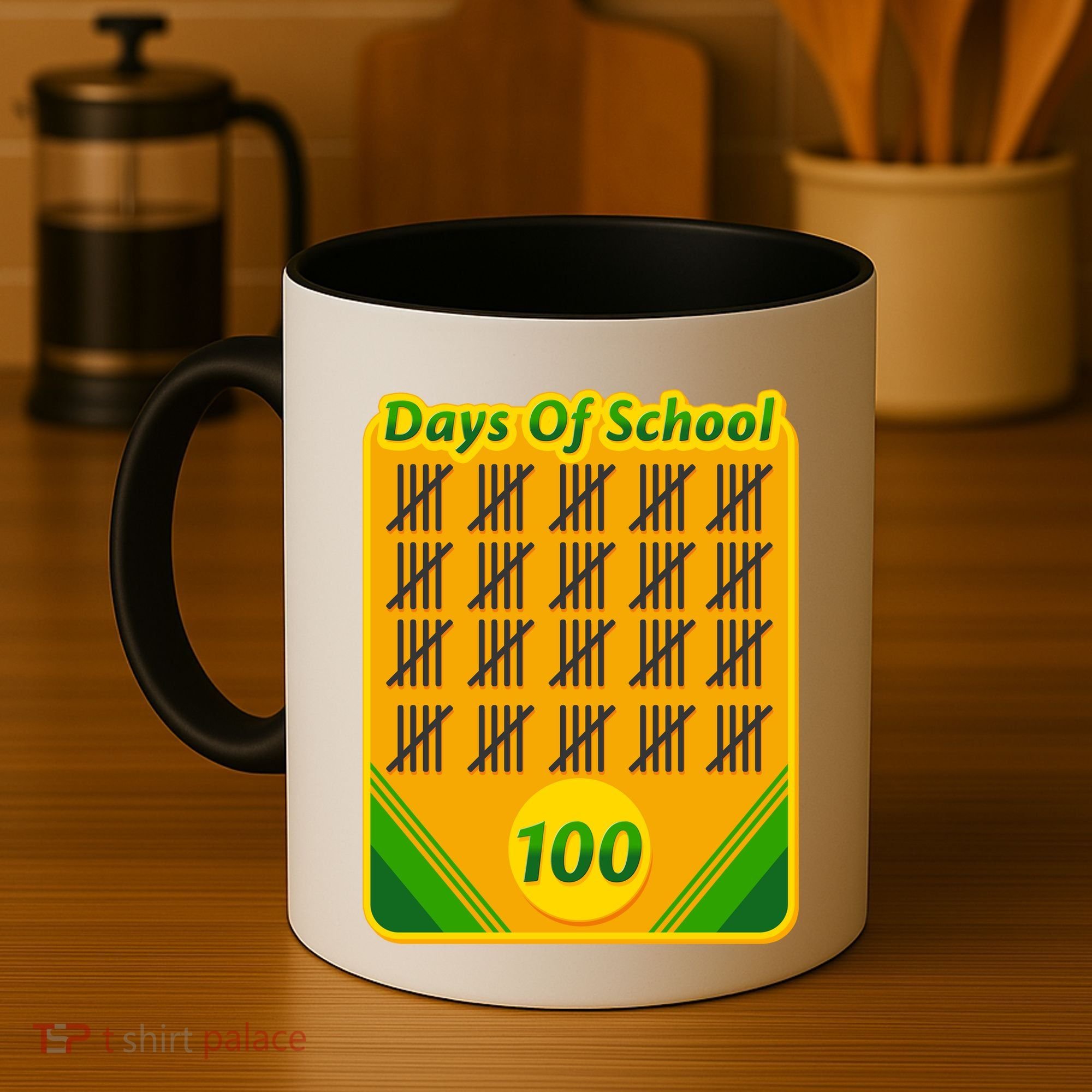 One Hundred Days Of School Crayons Coffee Mug