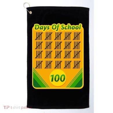 One Hundred Days Of School Crayons Golf Towel