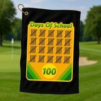 One Hundred Days Of School Crayons Golf Towel thumb 1