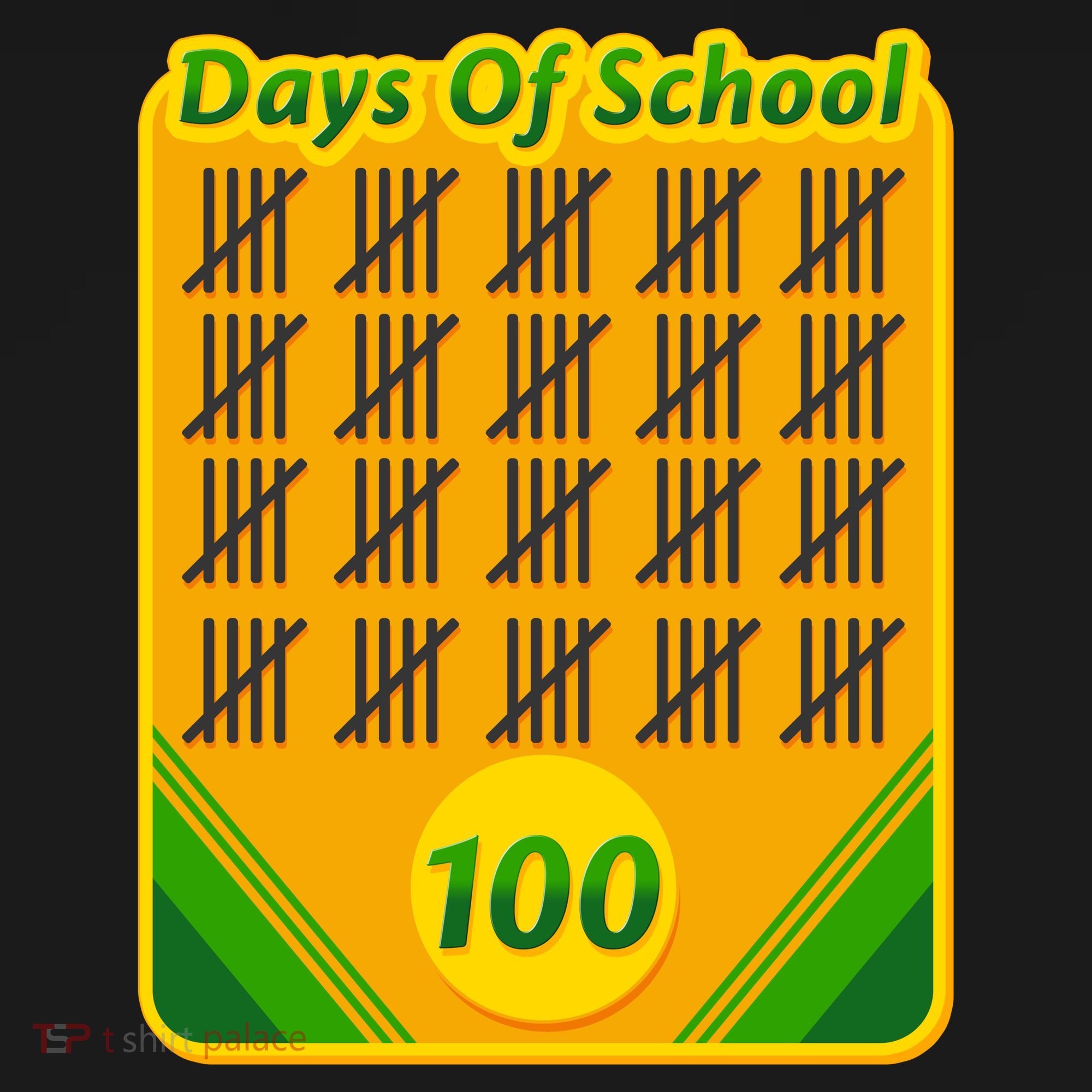 One Hundred Days Of School Crayons Toddler T-Shirt