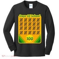 One Hundred Days Of School Crayons Kids Long Sleeve Shirt thumb 0