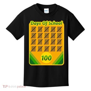 One Hundred Days Of School Crayons Kids T-Shirt