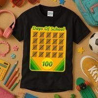 One Hundred Days Of School Crayons Kids T-Shirt thumb 3