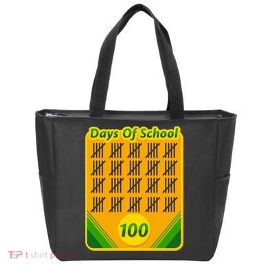 One Hundred Days Of School Crayons Tote Bag