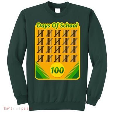 One Hundred Days Of School Crayons Sweatshirt