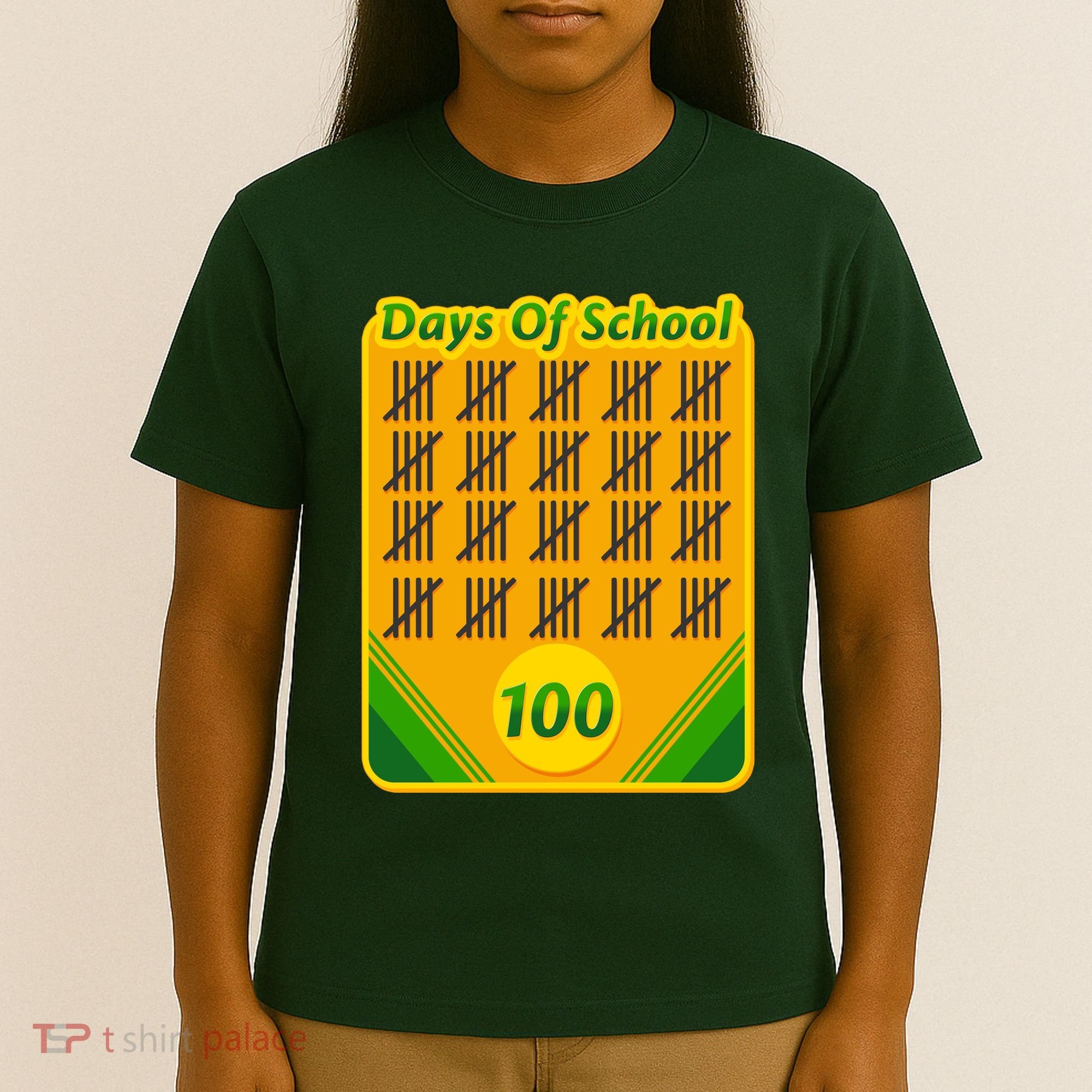 One Hundred Days Of School Crayons T-Shirt