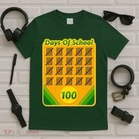 One Hundred Days Of School Crayons T-Shirt thumb 5