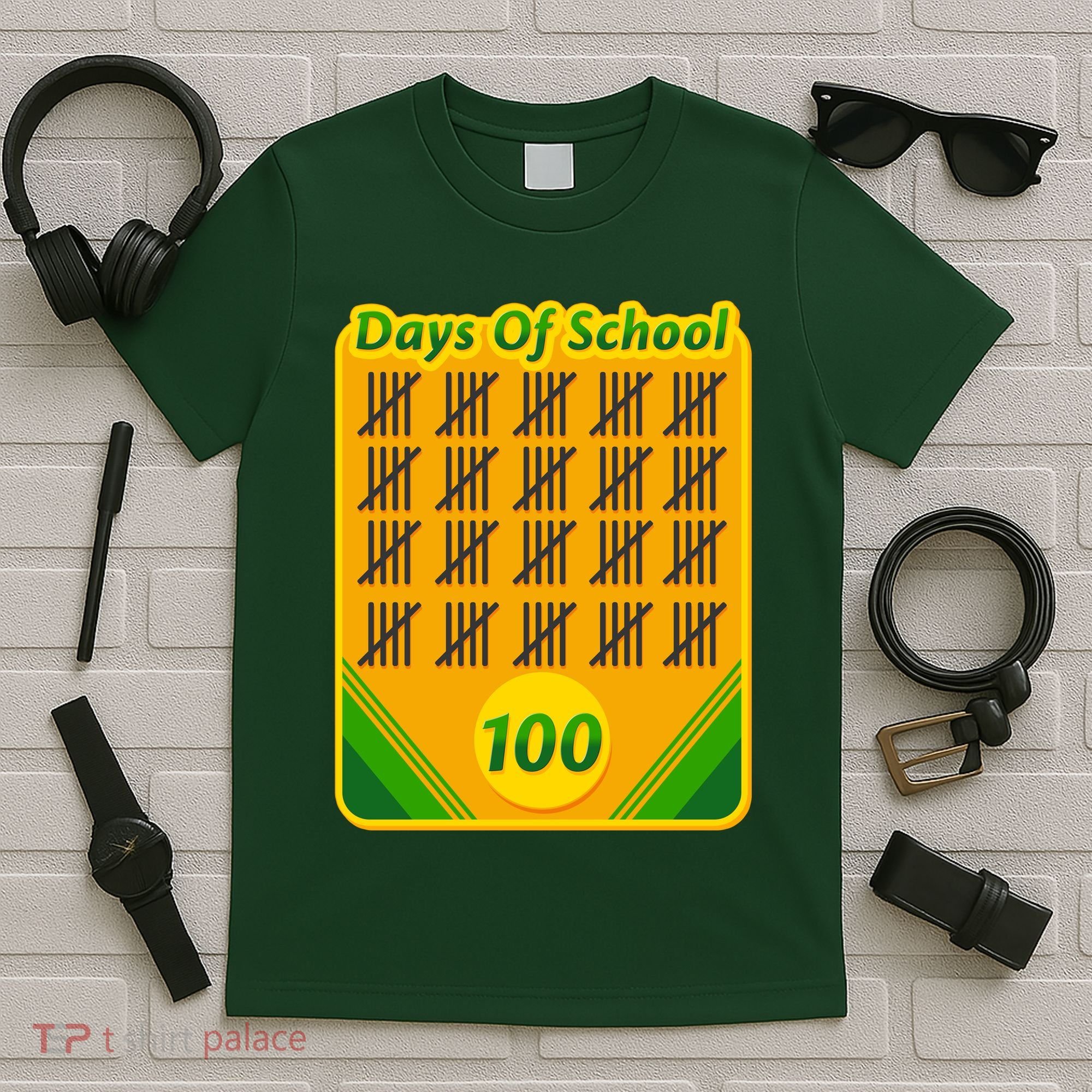 One Hundred Days Of School Crayons T-Shirt