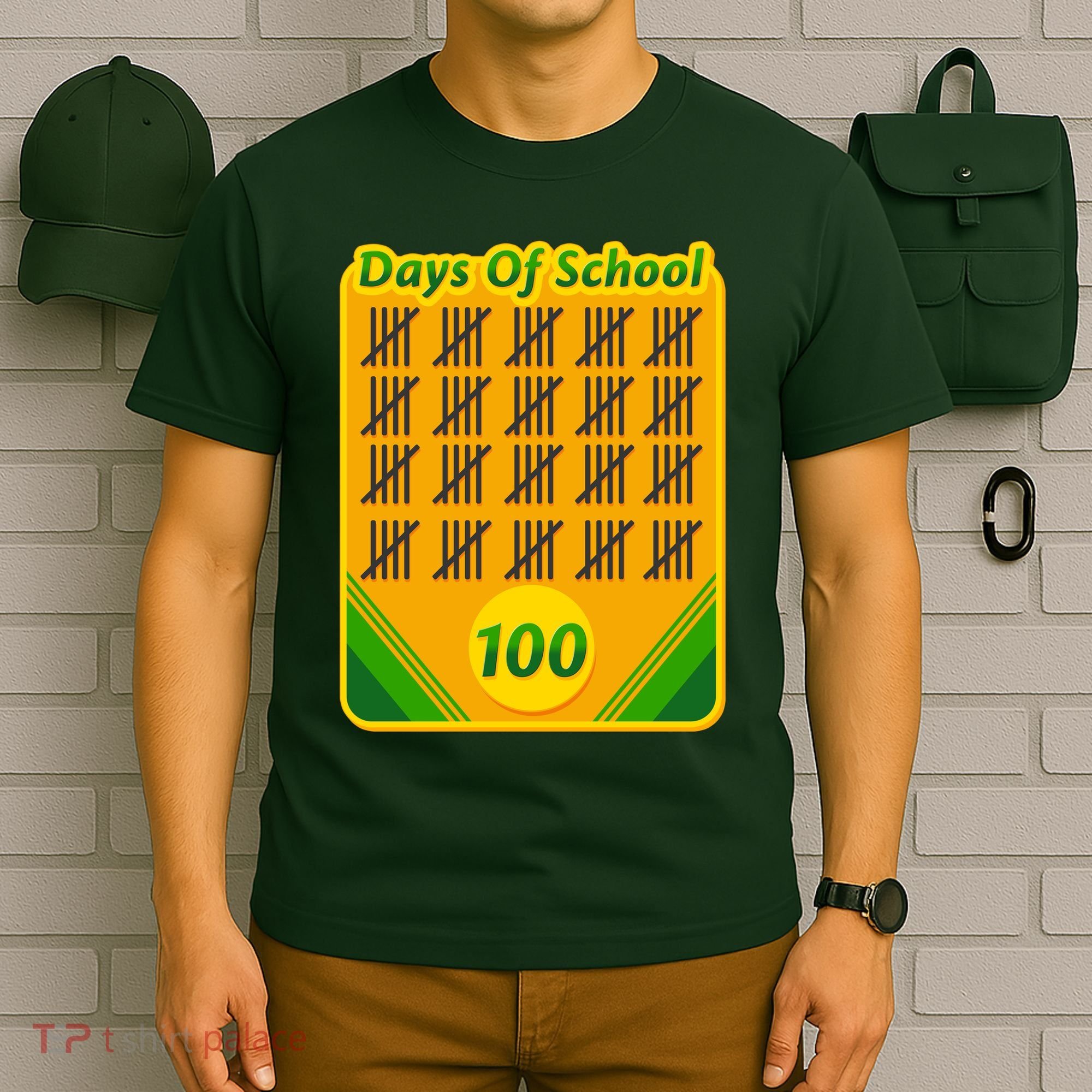 One Hundred Days Of School Crayons T-Shirt