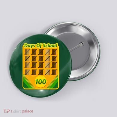 One Hundred Days Of School Crayons Button